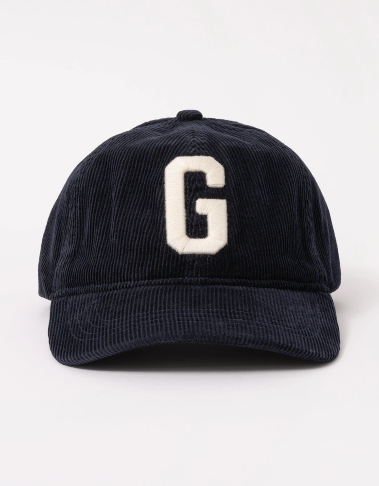 Mens G Logo Corduroy Cap - 433 Evening Blue