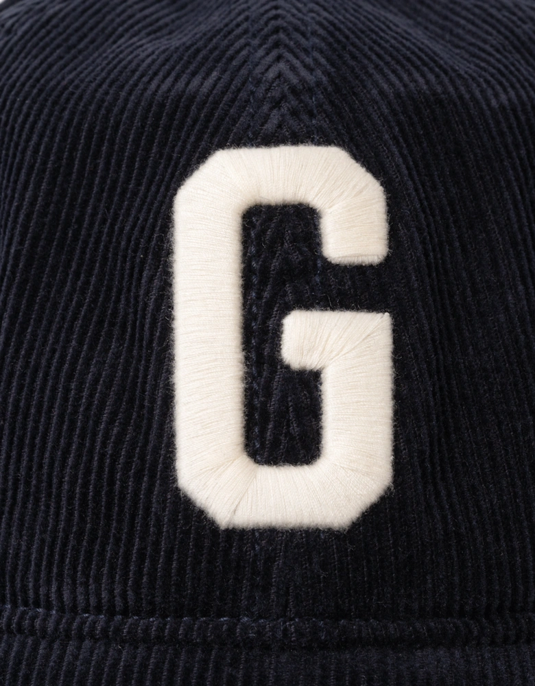 Mens G Logo Corduroy Cap - 433 Evening Blue