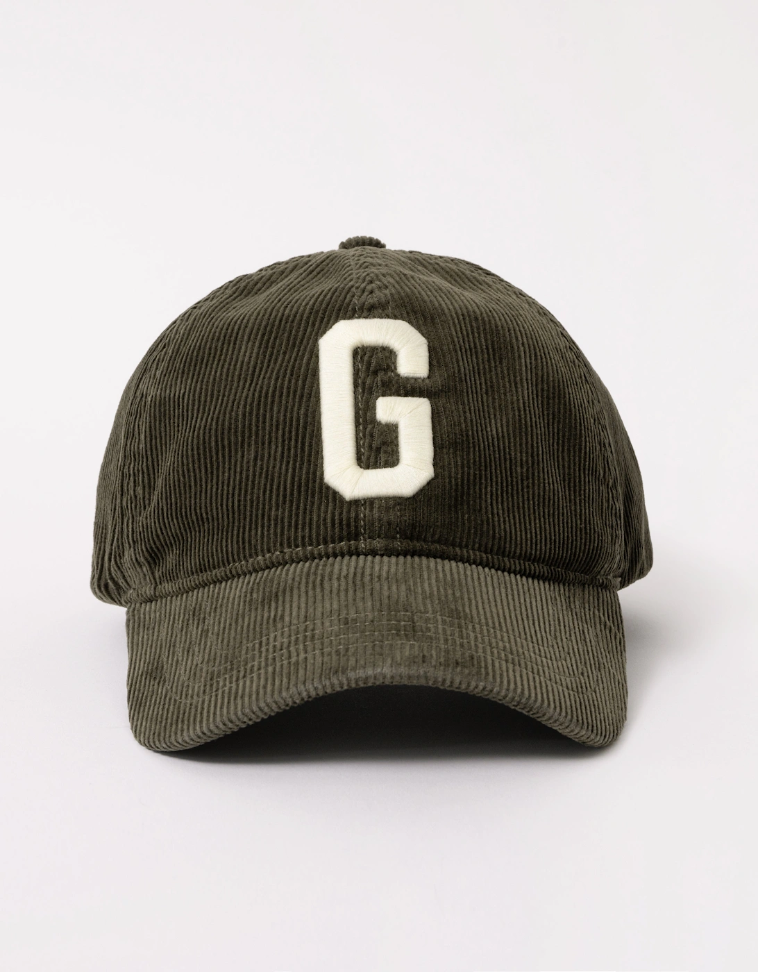 Mens G Logo Corduroy Cap - 303 Moss Green