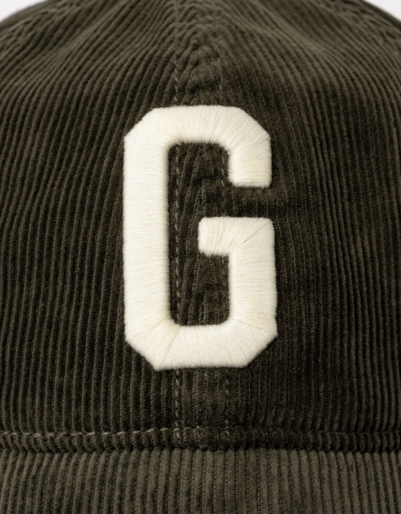 Mens G Logo Corduroy Cap - 303 Moss Green
