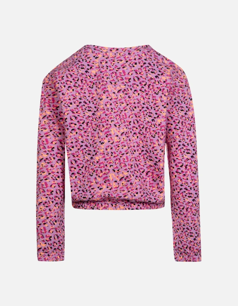 Juniors Allover Print Crewneck Sweatshirt