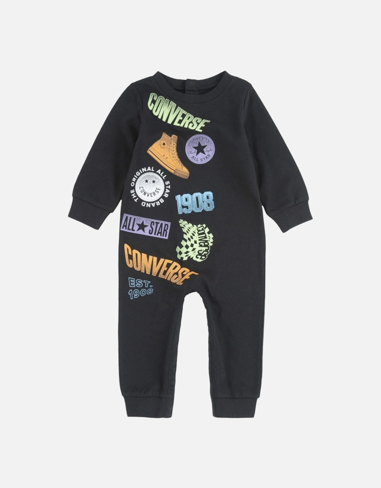 Infants Distored Long Sleeve Coverall
