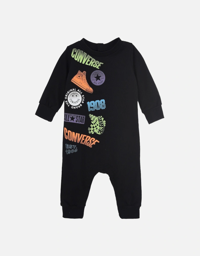 Infants Distored Long Sleeve Coverall