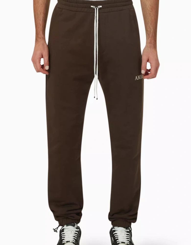 PUFF LOGO SWEATPANTS BROWN