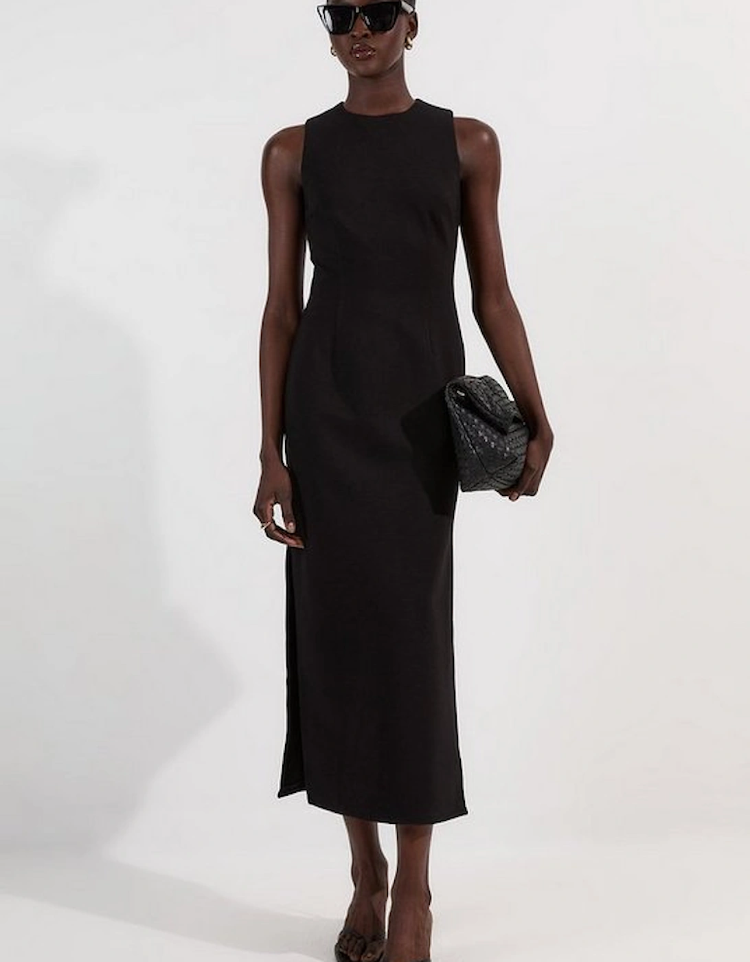 Ponte Crew Neck Maxi Dress, 5 of 4