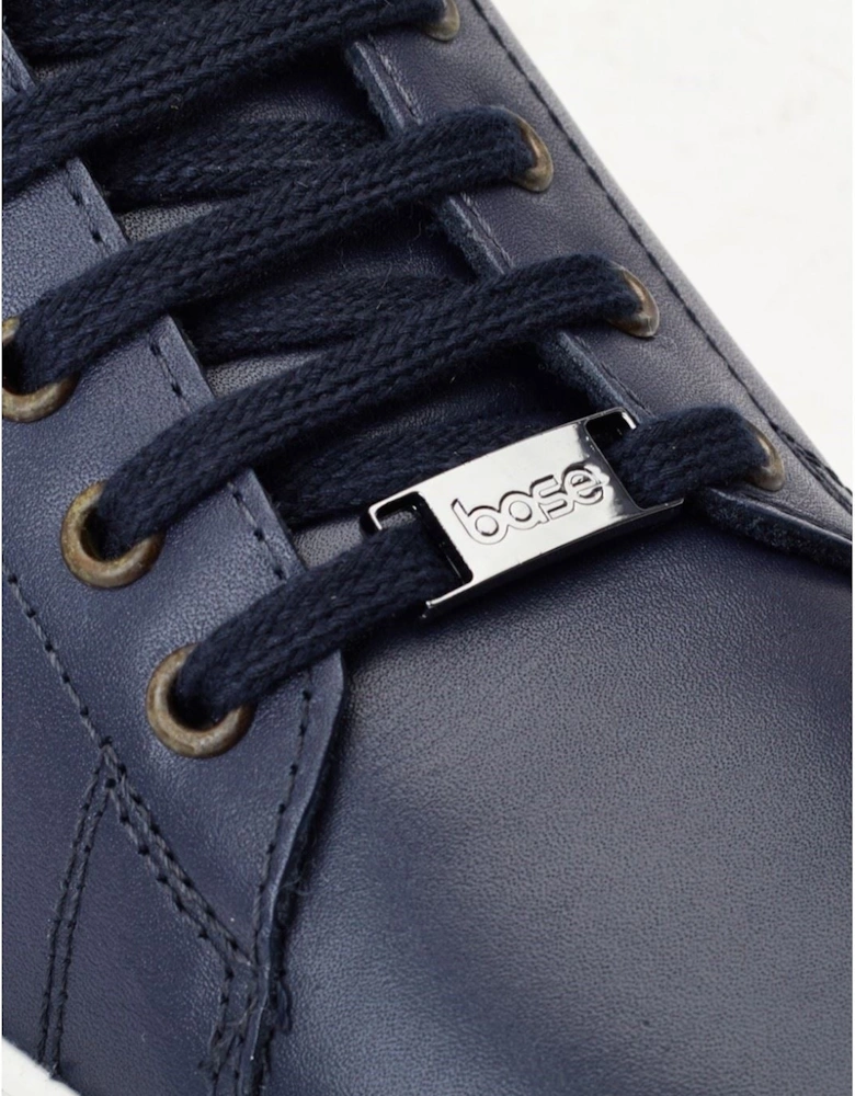 London Tucker Leather Men's Navy Trainers