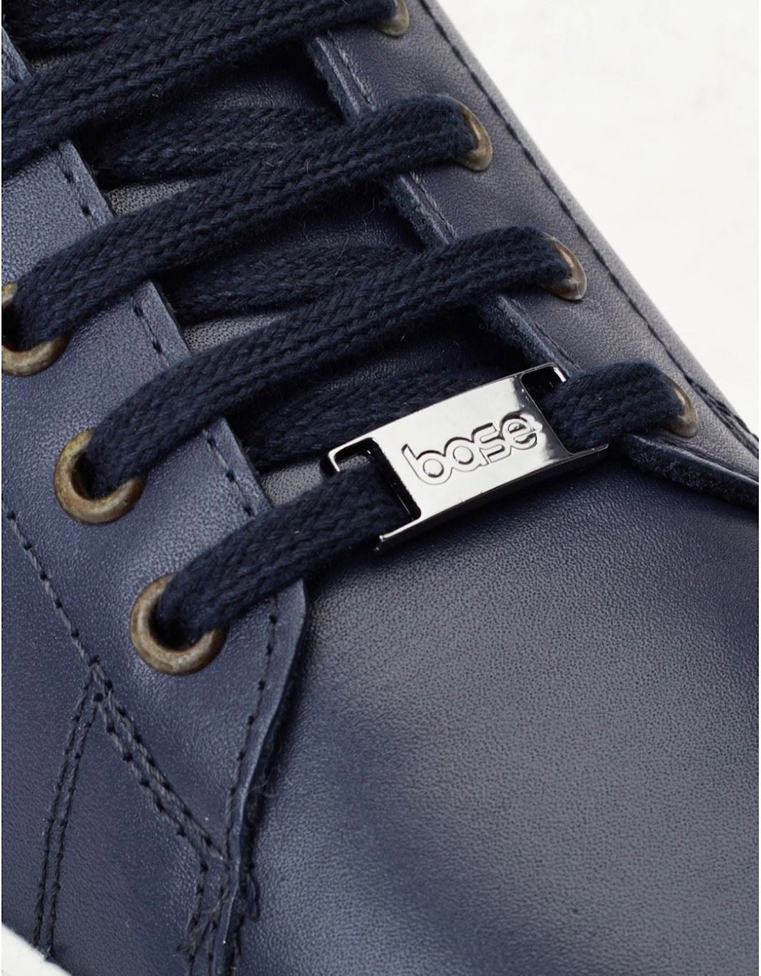London Tucker Leather Men's Navy Trainers