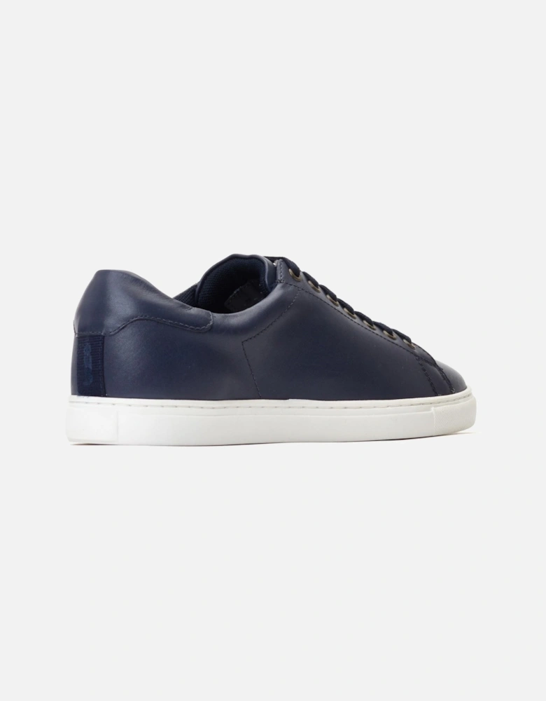 London Tucker Leather Men's Navy Trainers