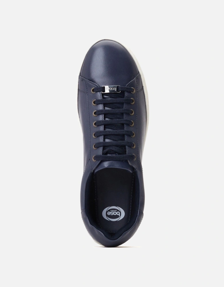 London Tucker Leather Men's Navy Trainers