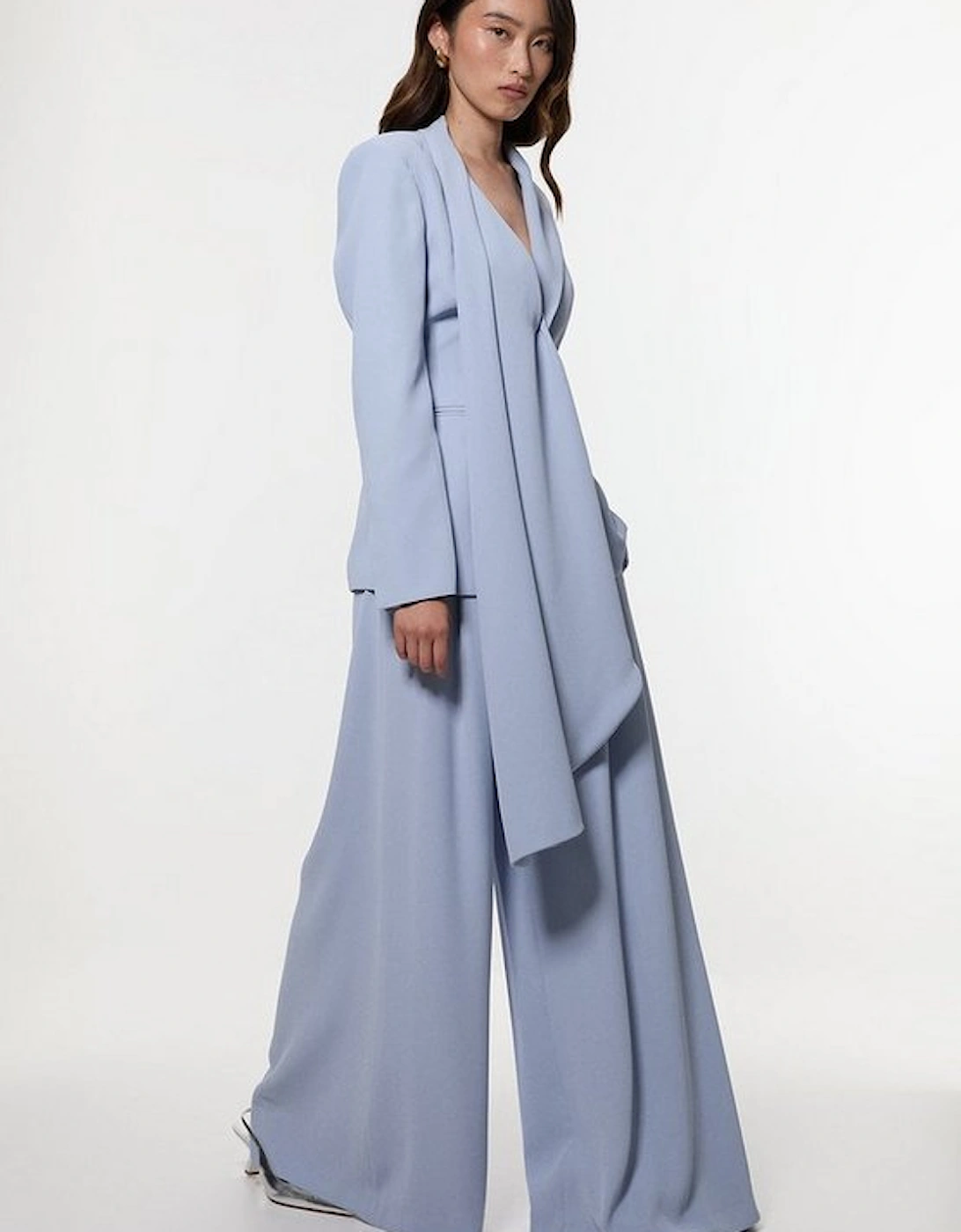 Soft Tailored Waist Wide Leg Trousers, 4 of 3