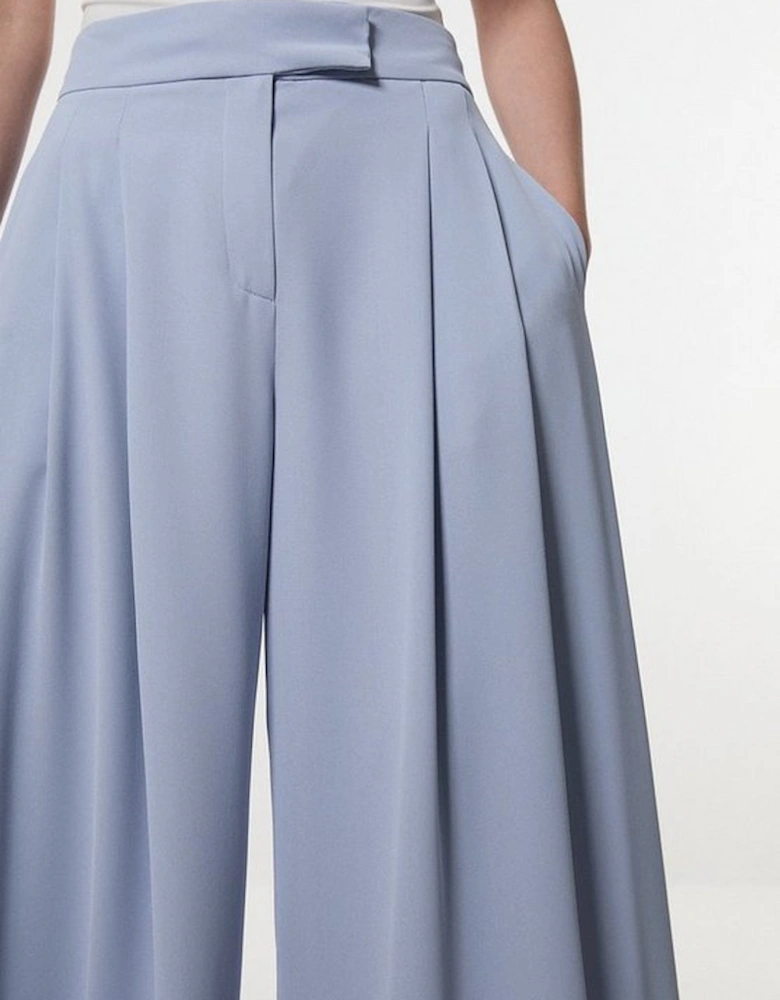 Soft Tailored Waist Wide Leg Trousers