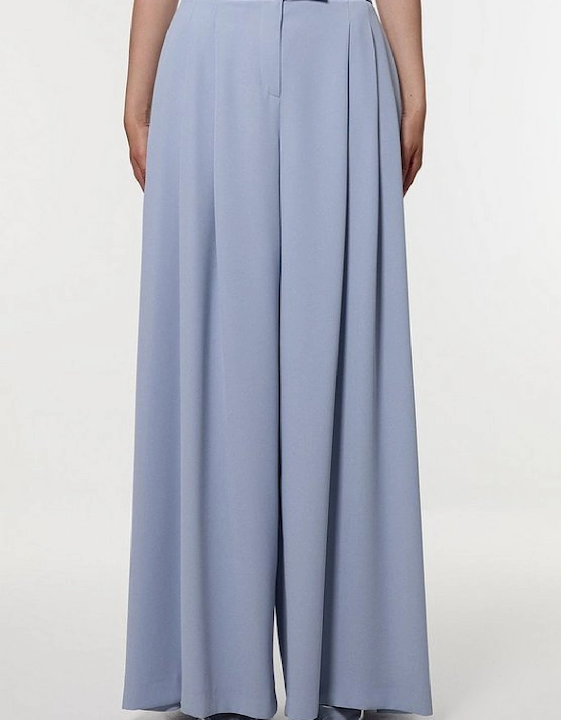 Soft Tailored Waist Wide Leg Trousers