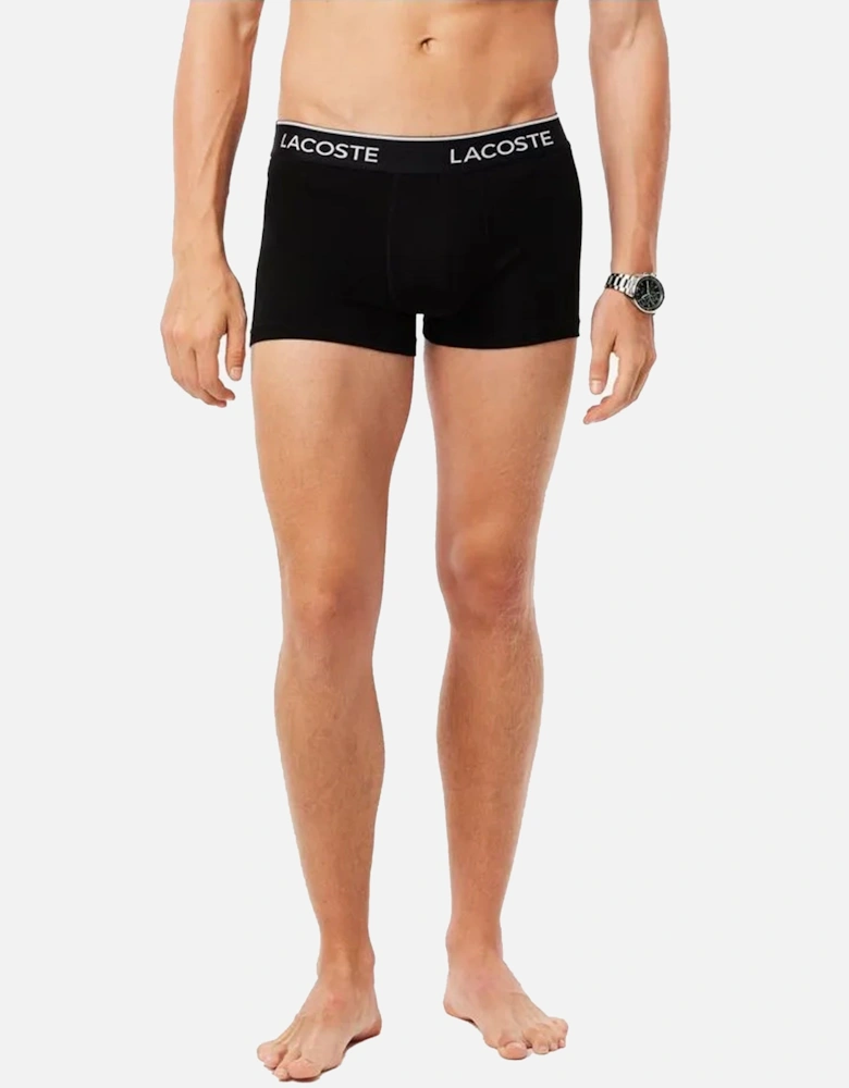 2 Pack Cotton Stretch Logo Trunks Black/Black