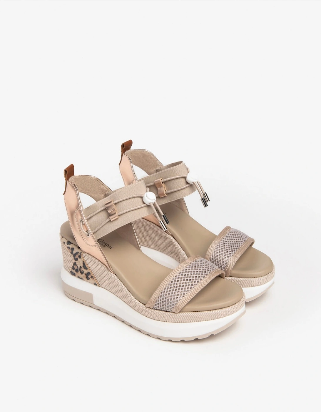 Tan and leopard wedges, 5 of 4