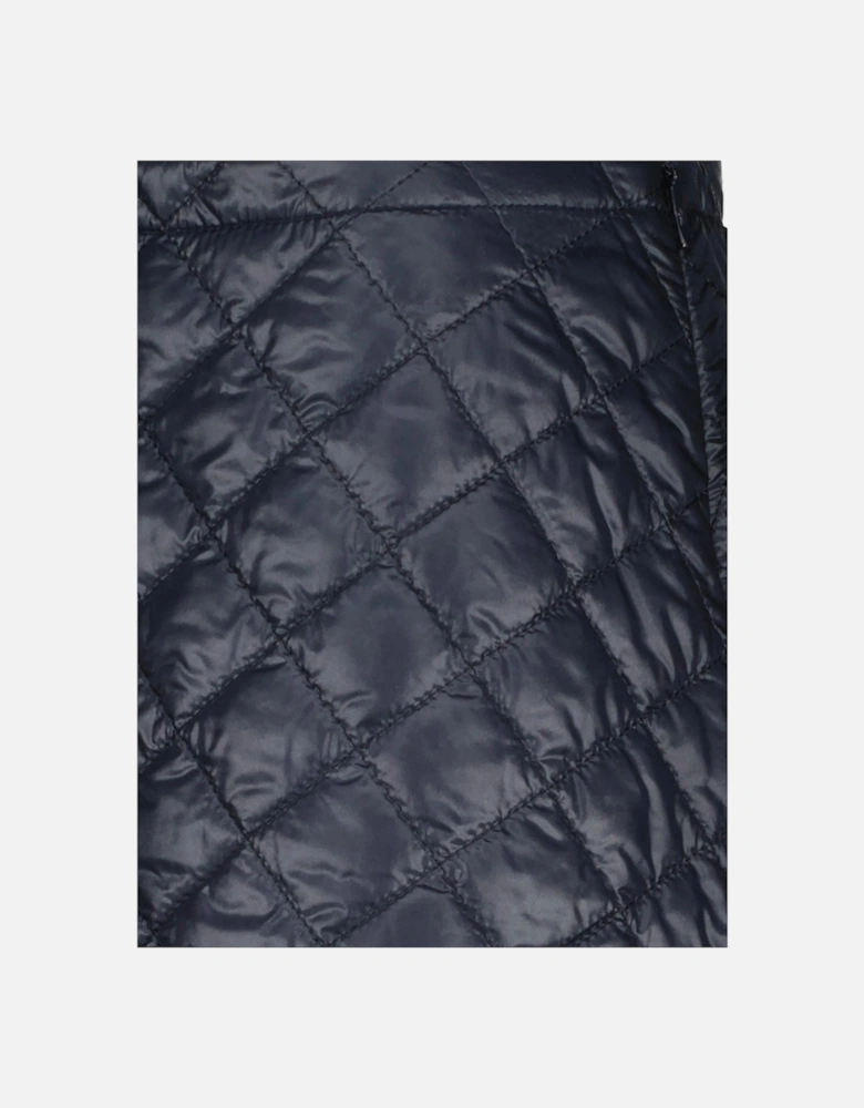 Womens Quilted Skirt Navy