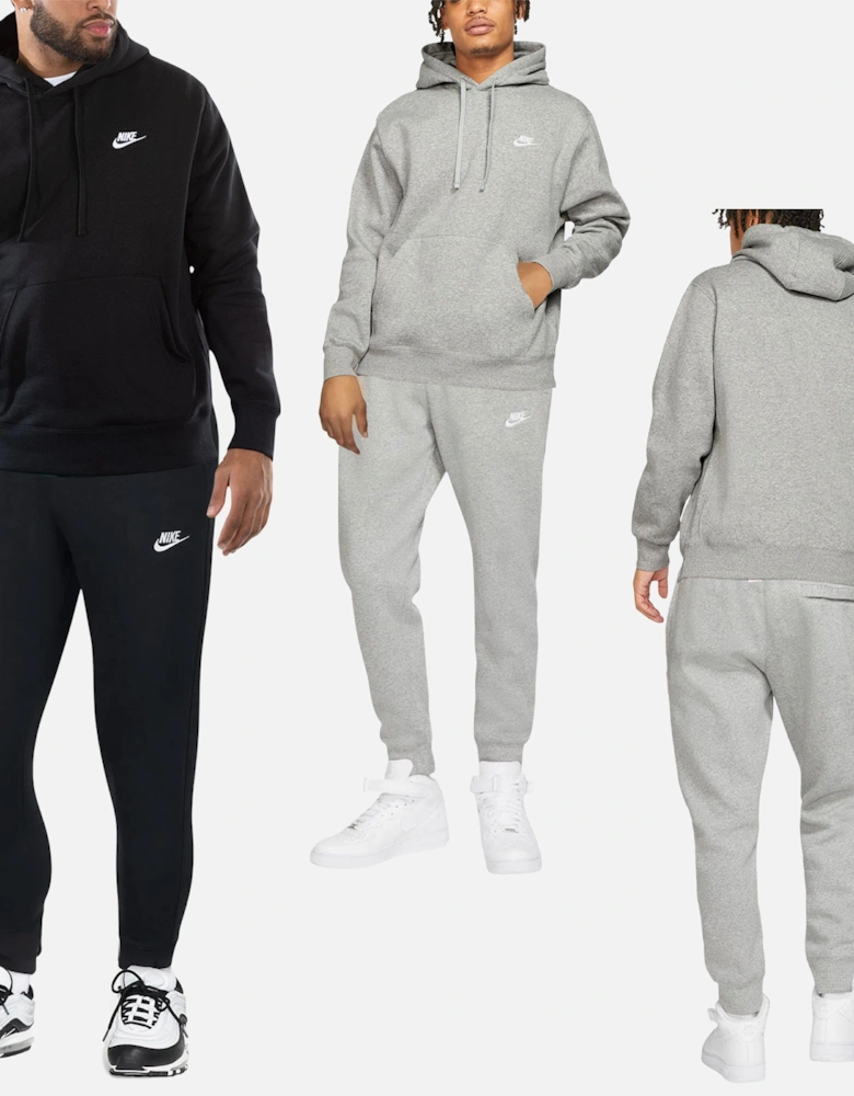 Club Mens Tracksuits Fleece Joggers Relaxed Fit Pullover Overhead Hoodie