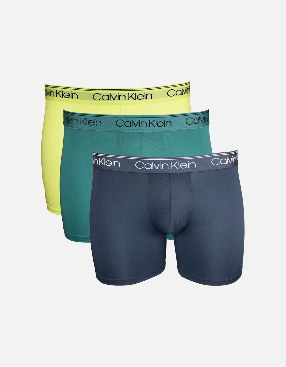3-Pack Microfiber Stretch Boxer Briefs, Ink / Pale Lime Yellow / Lively Teal, 4 of 3