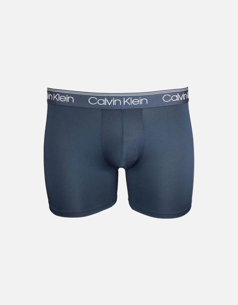 3-Pack Microfiber Stretch Boxer Briefs, Ink / Pale Lime Yellow / Lively Teal