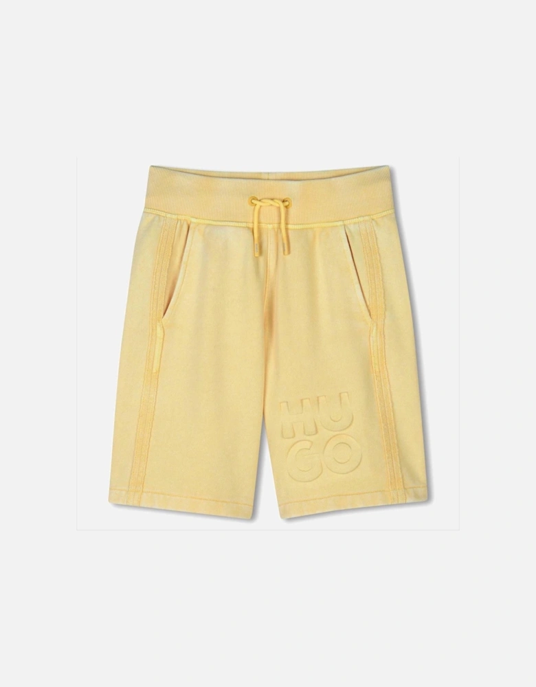 HUGO JERSEY SHORT & TEE SET YELLOW