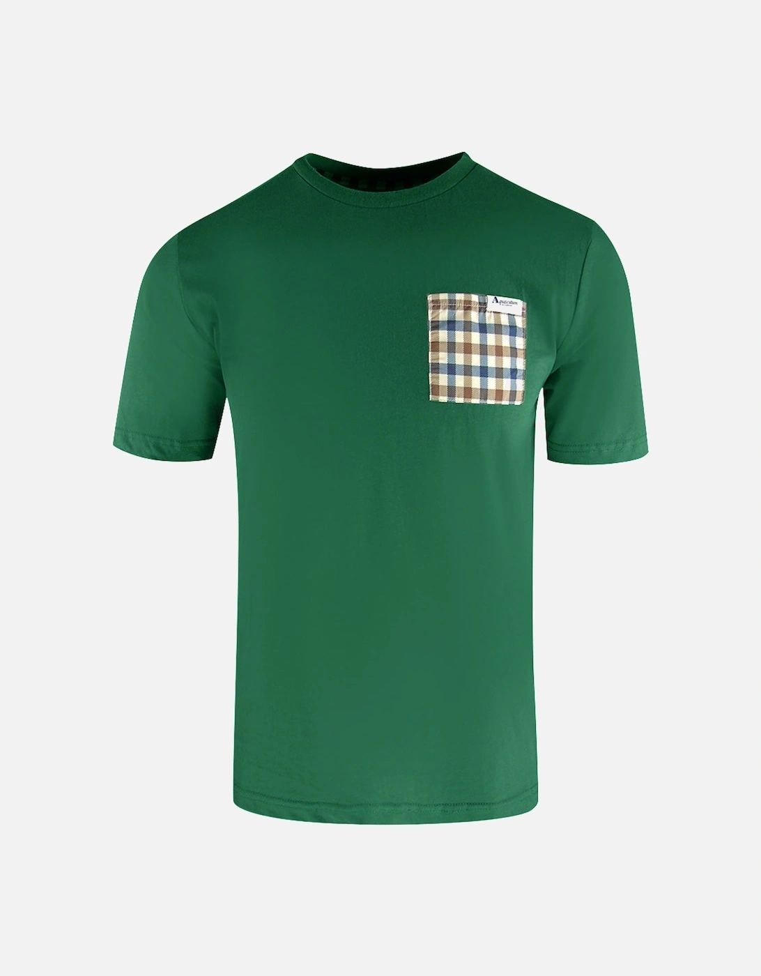 Active Check Pocket Hunter Green T-Shirt, 3 of 2