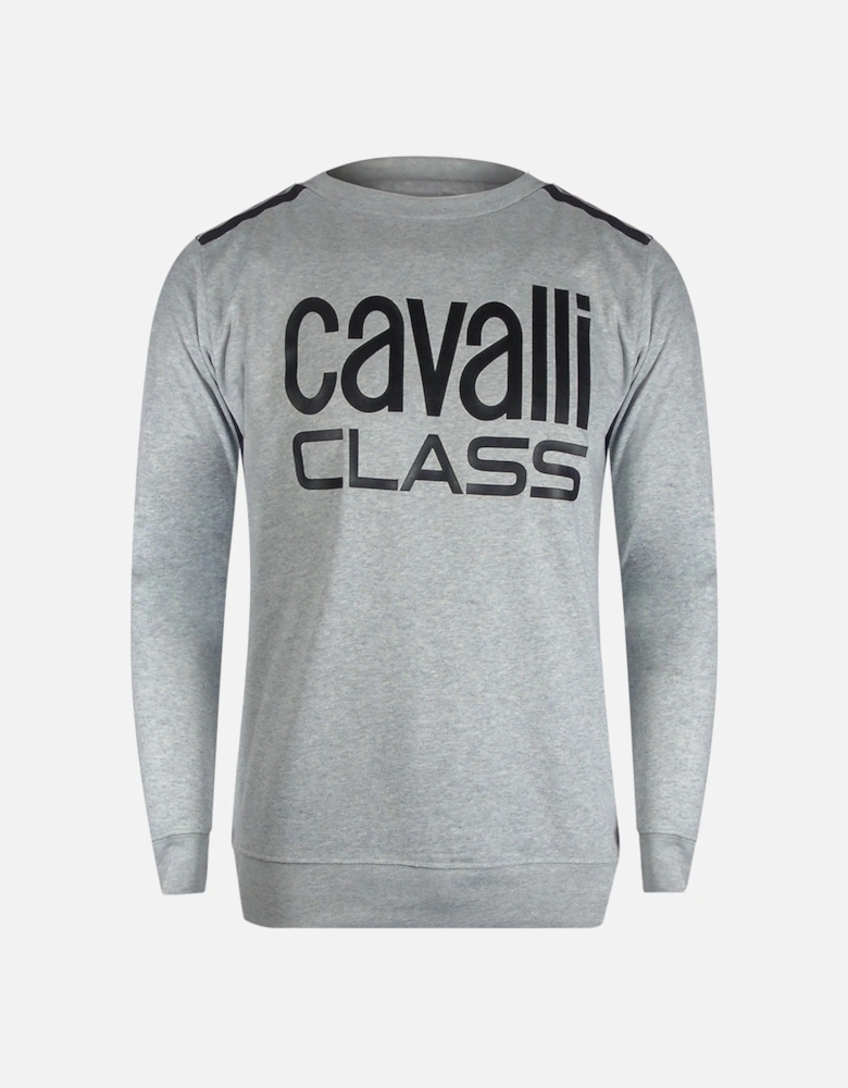 Cavalli Class Taped Shoulders Grey Sweatshirt
