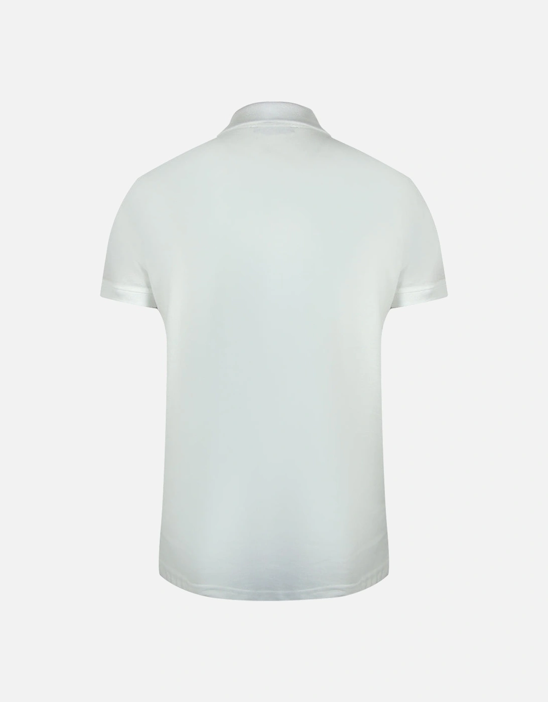 Cavalli Class Vibrant Floral Logo Off White Polo Shirt