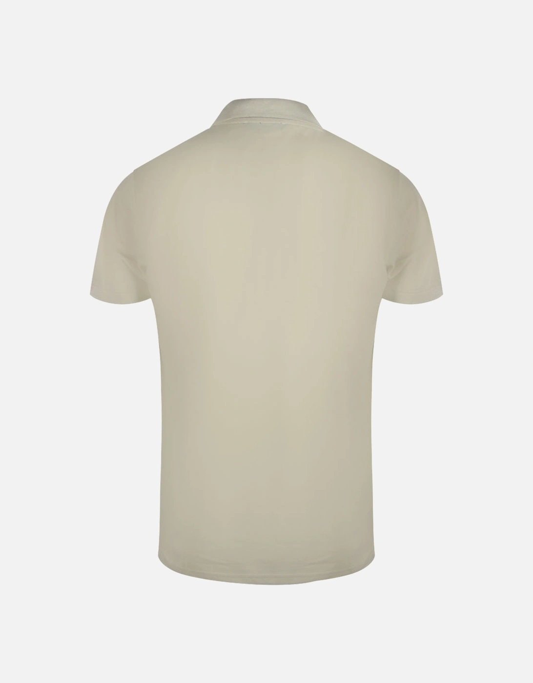 Cavalli Class Vibrant Floral Logo Beige Sand Polo Shirt
