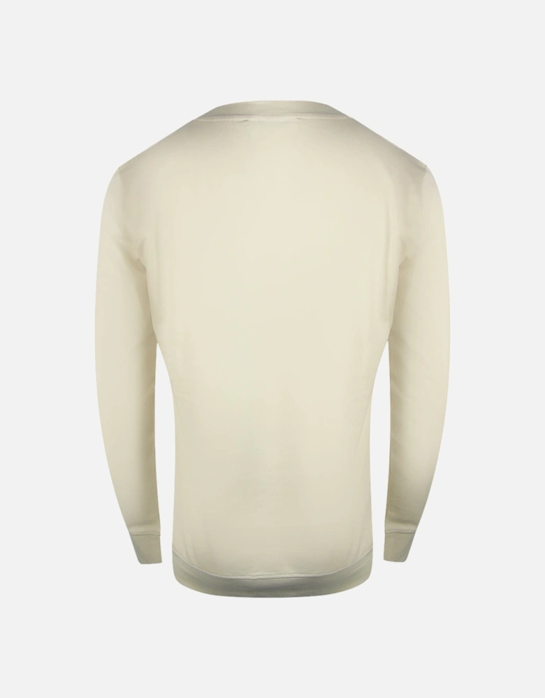 Cavalli Class Taped Shoulder Beige Sand Sweatshirt