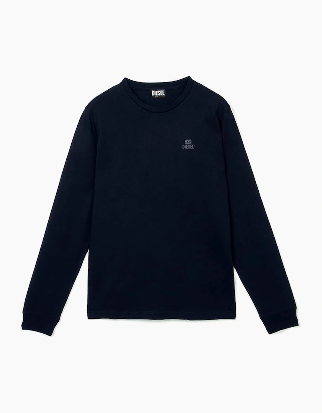 Diesel Men's Black Total Eclipse Navy Blue Long Sleeve T-Shirt  40 L