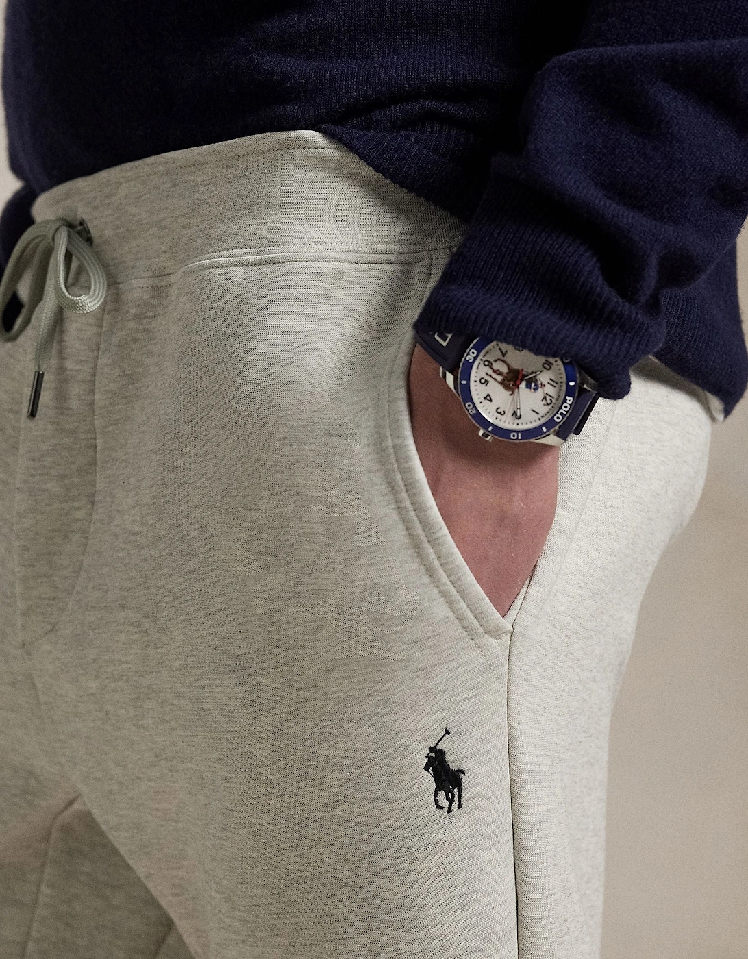 Ralph Lauren Double-Knit Jogger Pant - Grey