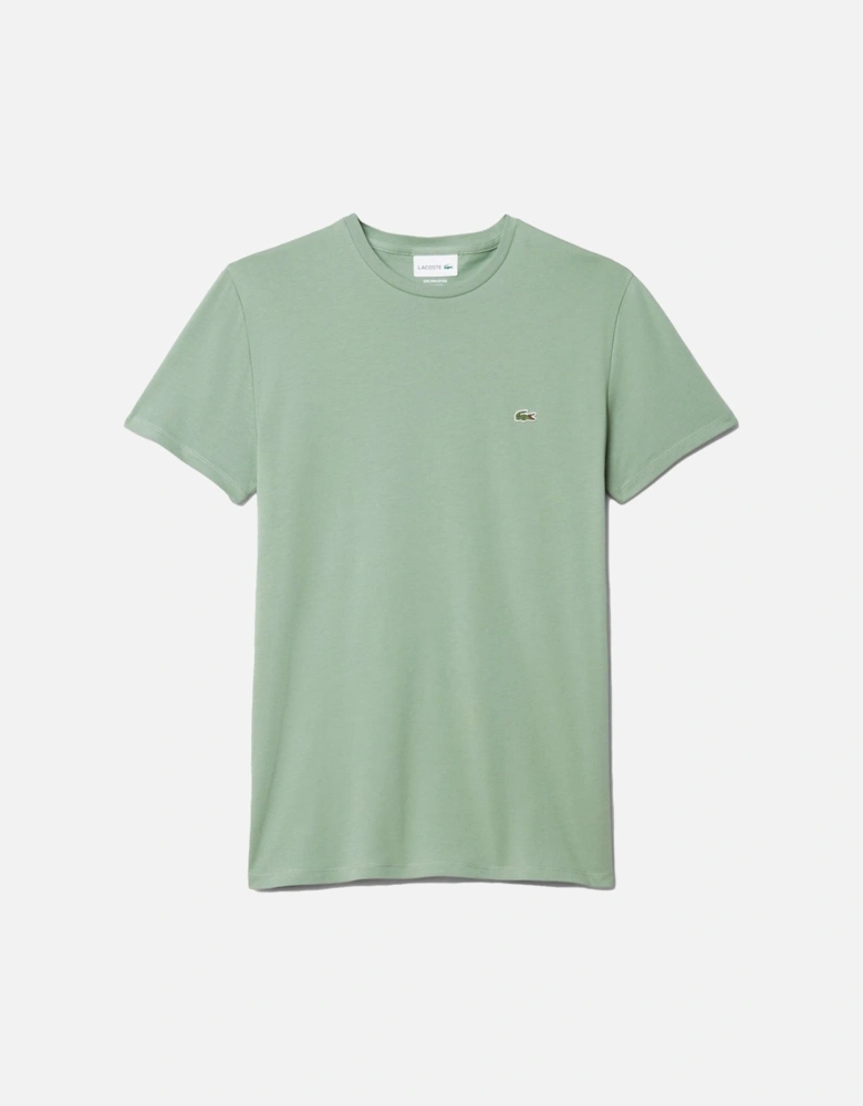 Cotton Pima Crew Neck T-Shirt Pastel Green