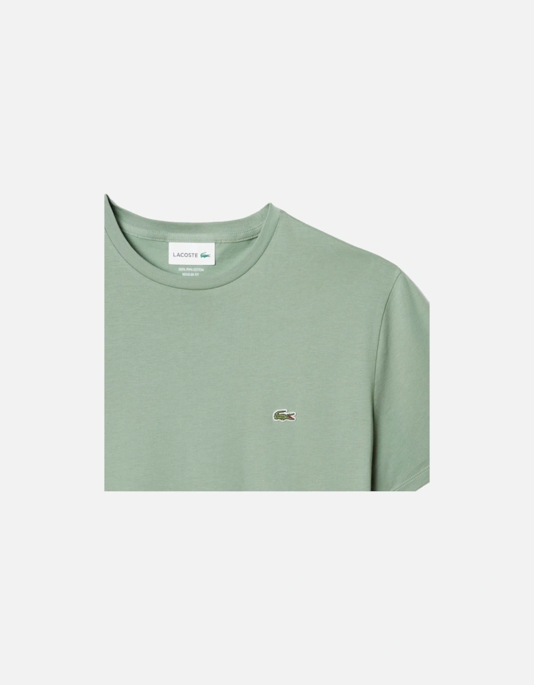 Cotton Pima Crew Neck T-Shirt Pastel Green