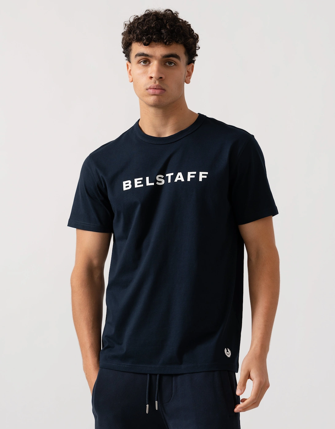 Belstaff Men's Navy Logo T-Shirt - Dark Ink - Size: 44