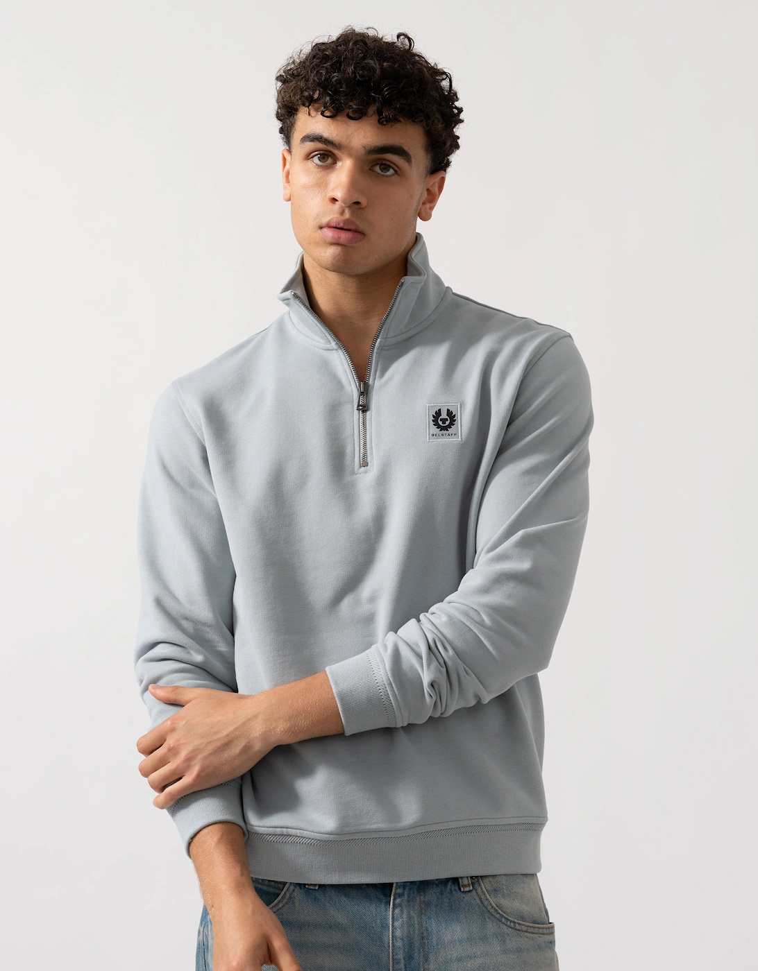 Quarter Zip Sweatshirt - Quarry Blue, 2 of 1