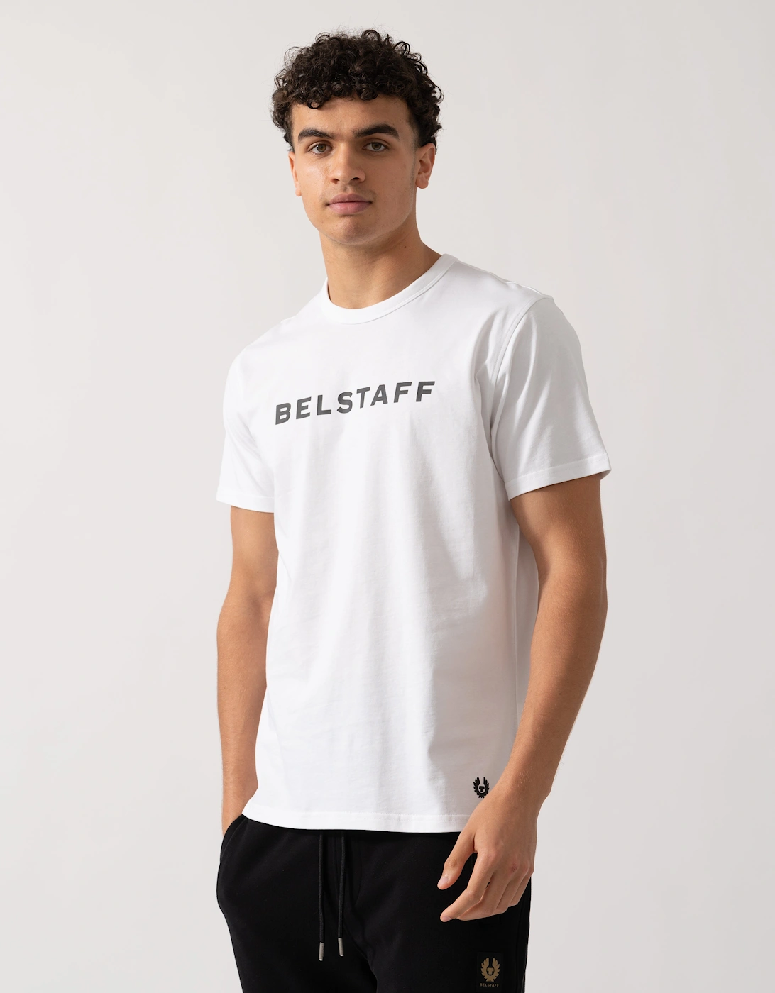 Belstaff Men's White Logo T-Shirt - Size: 38