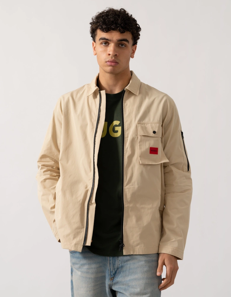 HUGO Emmond Mens Zip Overshirt