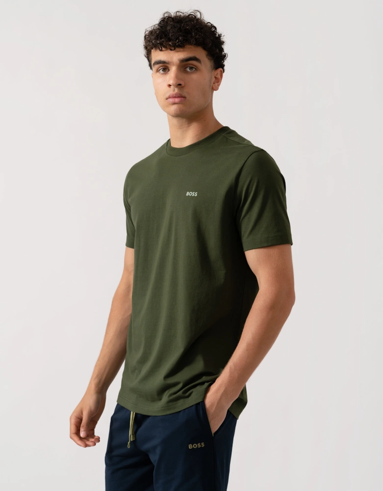 BOSS Green Tee Mens Stretch Cotton T-Shirt with Contrast Logo