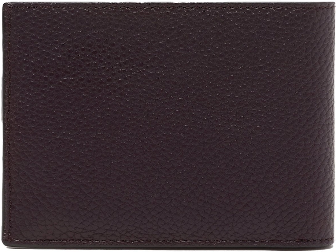 Soft Grain T Line Bifold Wallet Burgundy