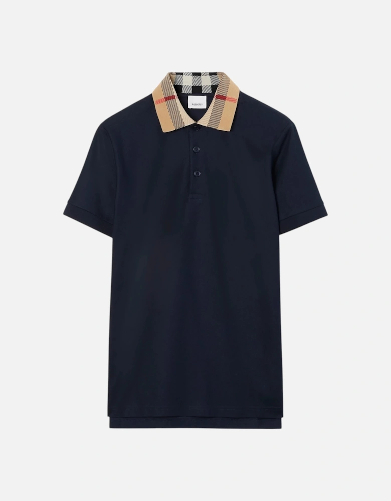 Mens Polo Shirts Classic Check Collar Casual Cotton Golf Polo Tee