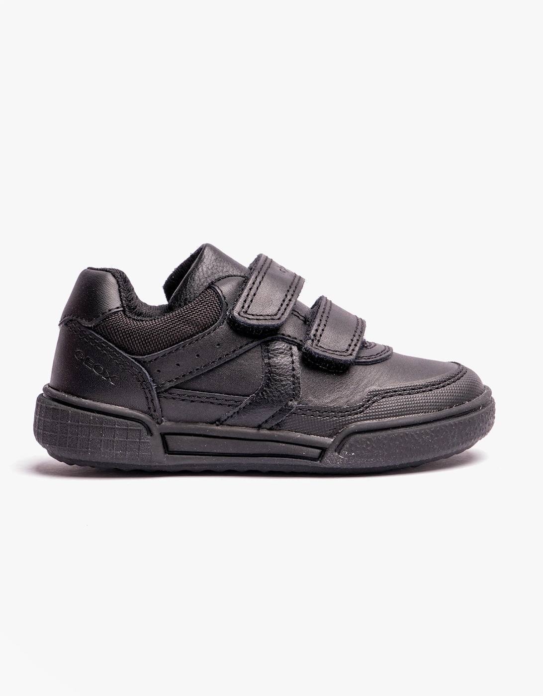 J POSEIDO BOY Kids Leather Sneakers Black, 9 of 8