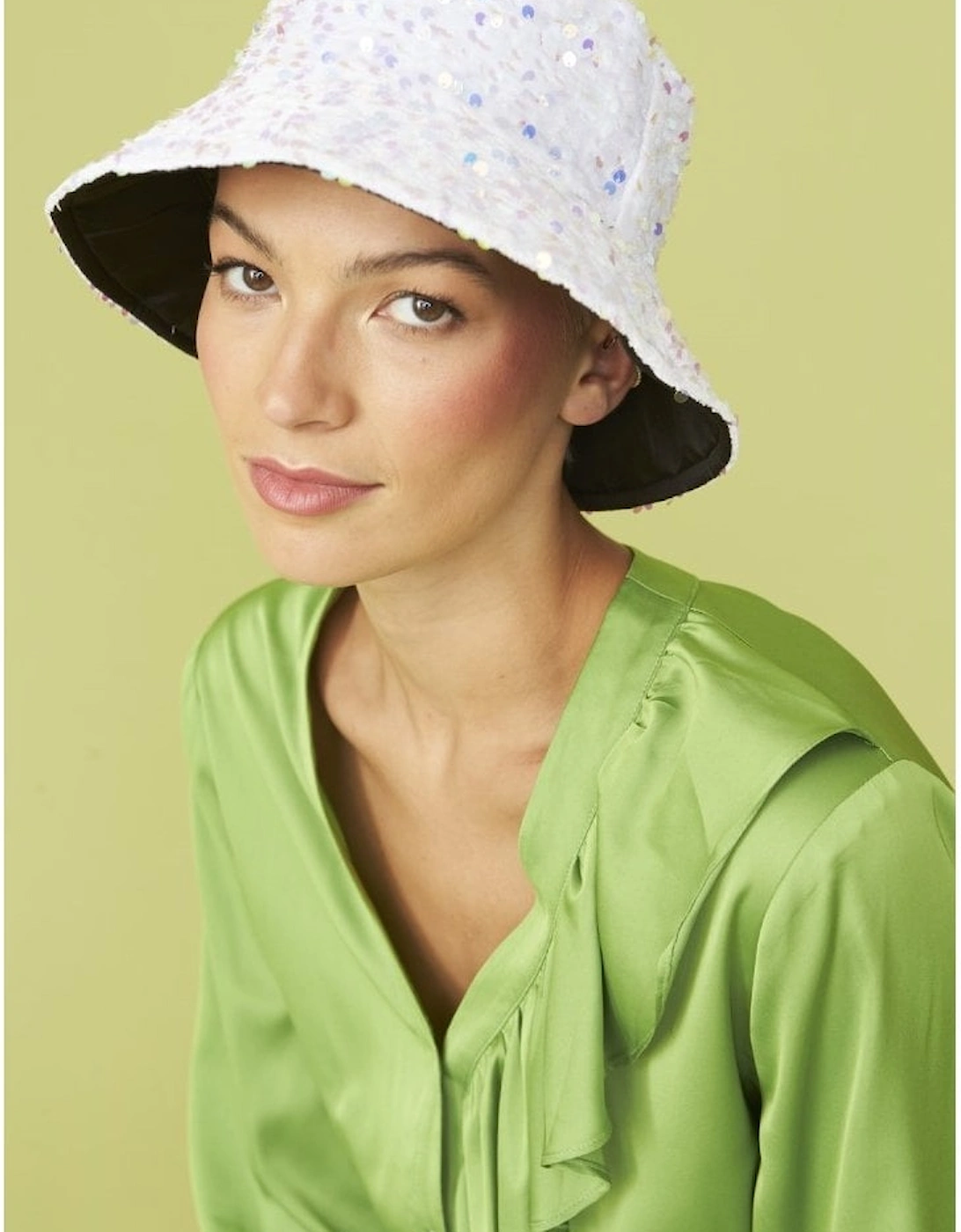 White Sequin Bucket Hat, 2 of 1