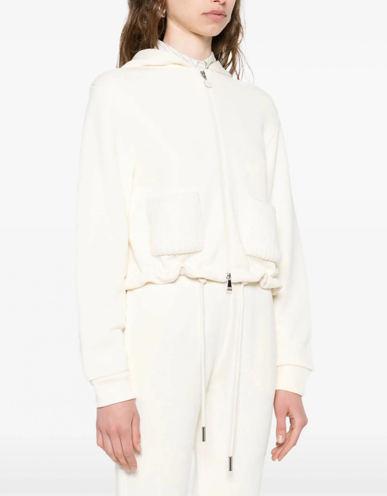 Womens Archive Logo Hooded Top White