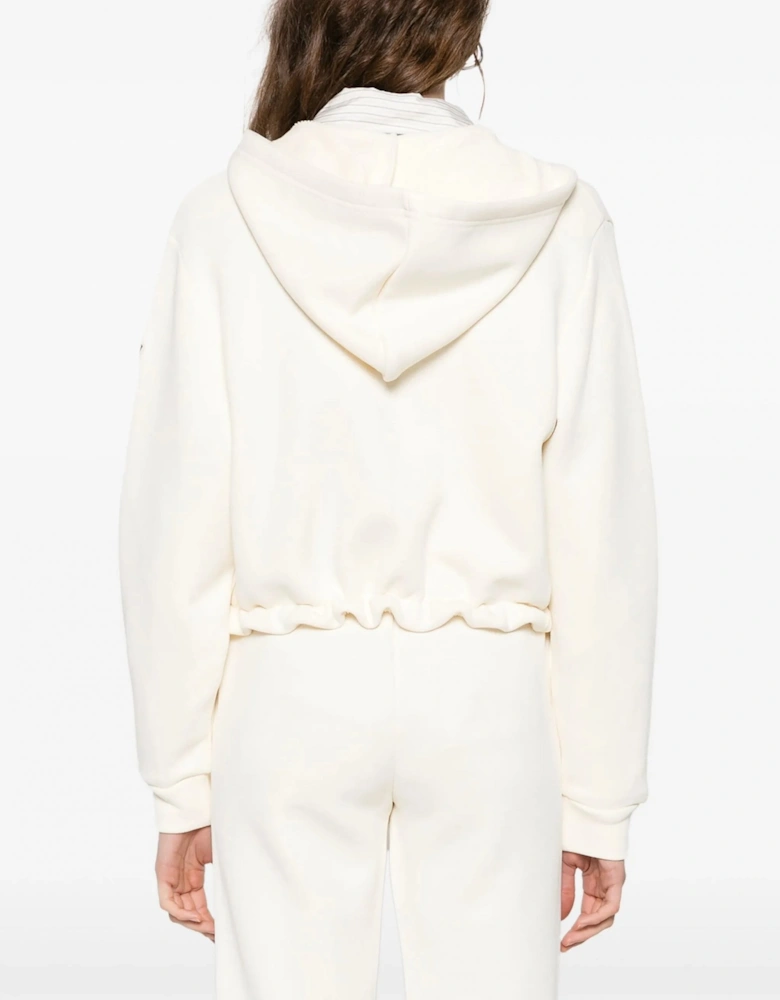 Womens Archive Logo Hooded Top White