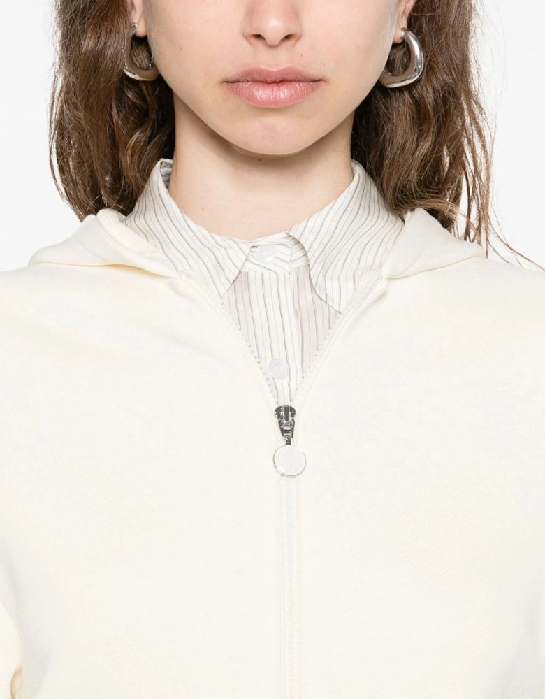 Womens Archive Logo Hooded Top White