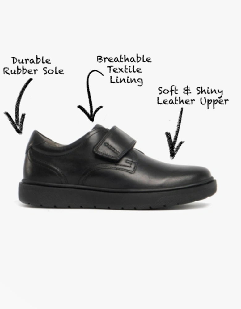 RIDDOCK Boys Single Strap School Shoes Black