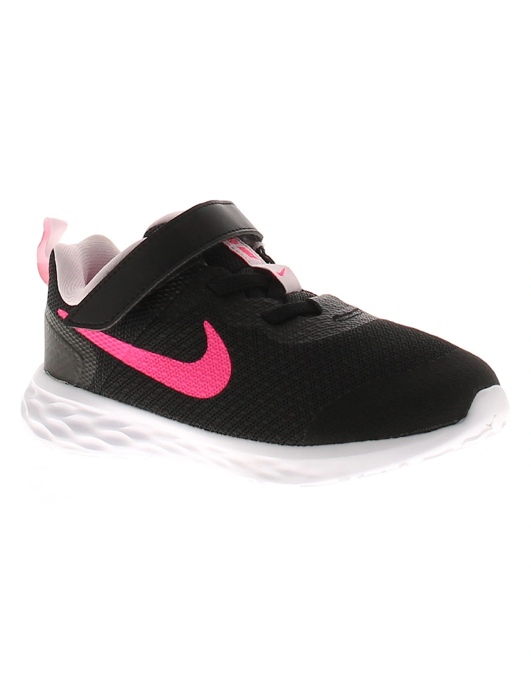 Infant Boys Trainers Revolution 6 Td Running Touch Fastening Pink and Black, 6 of 5