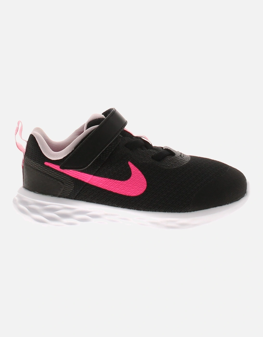 Infant Boys Trainers Revolution 6 Td Running Touch Fastening Pink and Black
