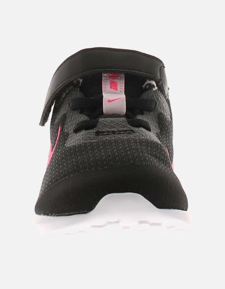Infant Boys Trainers Revolution 6 Td Running Touch Fastening Pink and Black