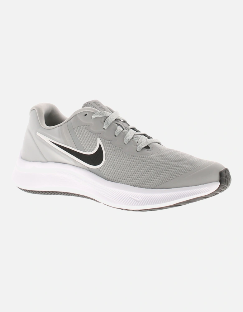 Boys Junior Trainers Star Runner 3 GS  Running Lace Up Shoes Grey UK Size
