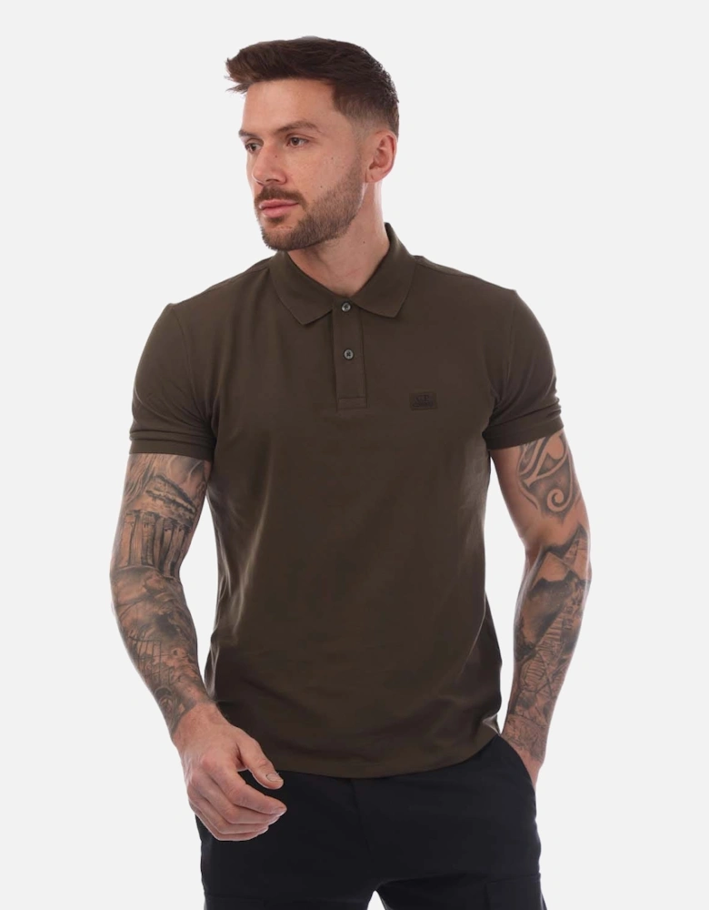 Stretch Piquet Logo Polo Shirt